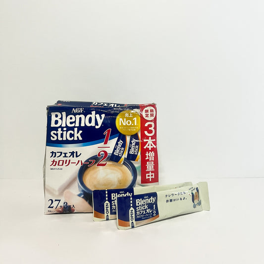 AGF Blendy Stick Blue Cafe au Lait Low Calorie 3 Sticks per Order